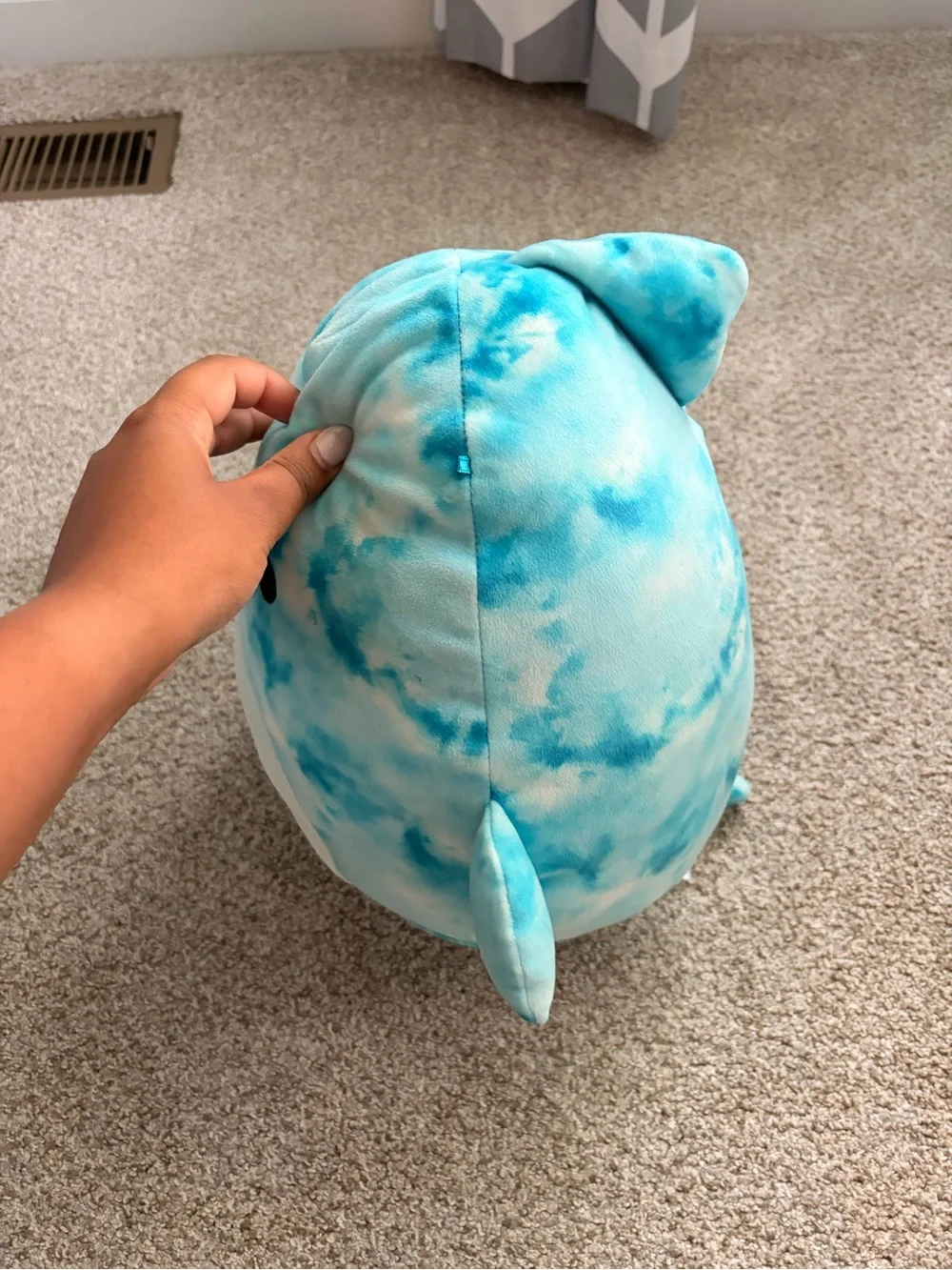 Squishmallows Aqua Tie-Dye Plush Fish Pillow